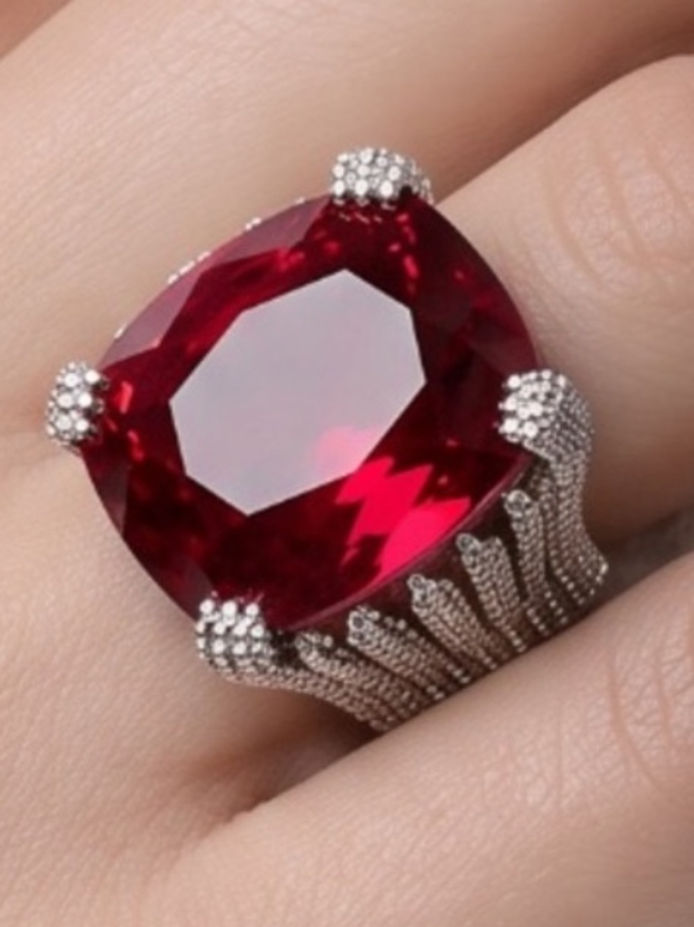 Sterling Silver Cocktail Ring.